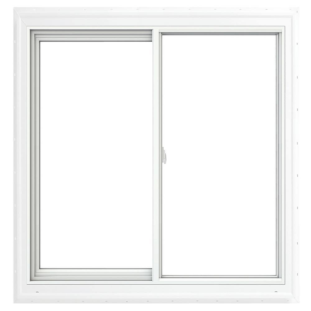 JELD-WEN V-2500 Series 59.5 in. W x 47.5 in. H Left-Handed White