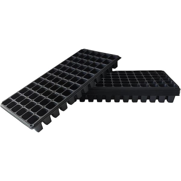 Phewnyzo Deep 72 Cell Seedling Trays Thick Durable Plug Tray for 1020 Flat Trays Germination 21.25 x 11 in. x 2.36 in. 10 Pack