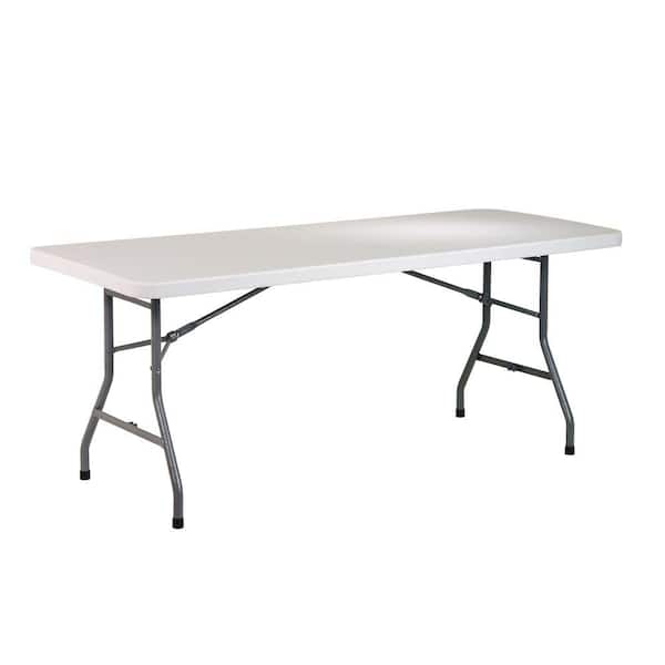Office Star Products 30 in. Gray Plastic Folding Banquet Table
