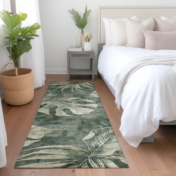 Chantille Machine Washable Indoor/Outdoor Abstract ACN1887 Fern 2 ft. 3 in. x 7 ft. 6 in. Runner Rug