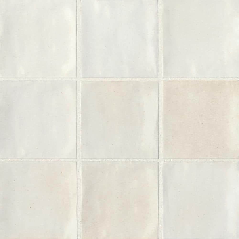 Bedrosians Sample-Celine 4 in. x 5 in. Glossy White Porcelain