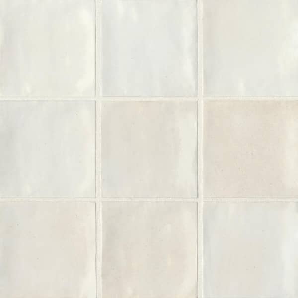 Sample-Celine 4 in. x 5 in. Glossy White Porcelain Subway Tile