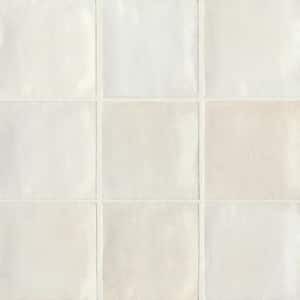 Celine Square 4 in. x 4 in. Glossy White Porcelain Tile (5.38 sq. ft./Carton)