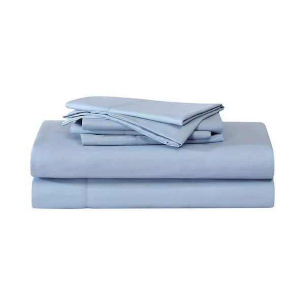 Eddie Bauer Logan Collection 6-Piece Light Blue Microfiber King Sheet Set
