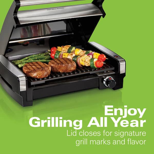 Hamilton Beach Searing Grill 118 Stainless Steel Indoor Grill
