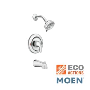 Adler Single-Handle 4-Spray Tub and Shower Faucet in Chrome (Valve Included)
