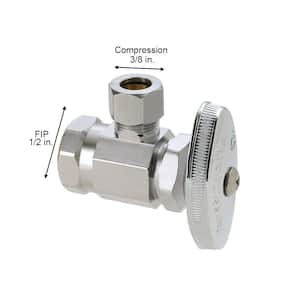 1/2 in. FIP Inlet x 3/8 in. Comp Outlet Multi Turn Angle Valve