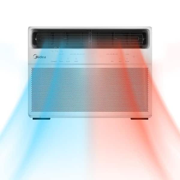 18,000 BTU Smart Window AC Cools up to 1,000 sq. ft. with Heater, Remote, Sleep Mode, Washable Filter, Wi-Fi in White