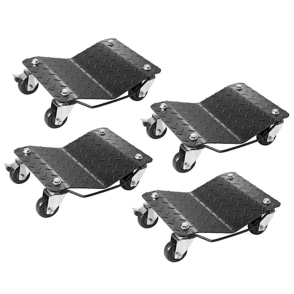 Wheel Dolly, Wheel Dolly Car Tire Stake Set of 4-Piece, Heavy-Duty Car Tire Dolly Cart Moving Cars, Trucks