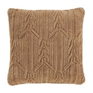 Caress Gold Polyester 20 in. Square Decorative Throw Pillow 20 x 20 in.