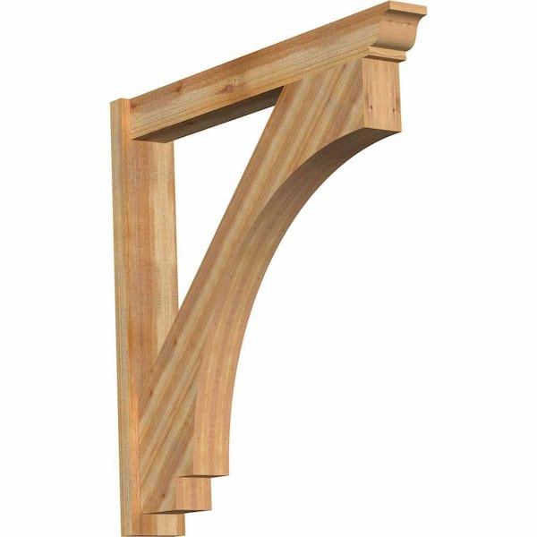 Ekena Millwork 6 in. x 42 in. x 42 in. Imperial Traditional Rough Sawn Western Red Cedar Outlooker