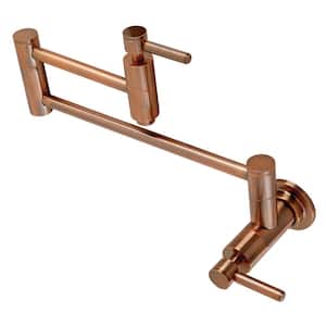 Concord Wall Mounted Pot Filler in Antique Copper