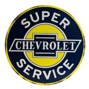 Chevrolet Round Embossed Tin Sign