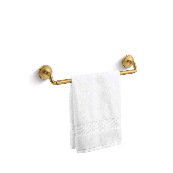 Paces 18 in. Wall Mounted Towel Bar in Vibrant Brushed Moderne Brass