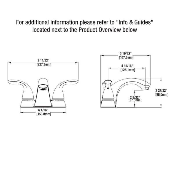 Glacier Bay Builders 4 in. Centerset Double Handle Low-Arc Bathroom Faucet  in Brushed Nickel HD67091W-6B04 - The Home Depot