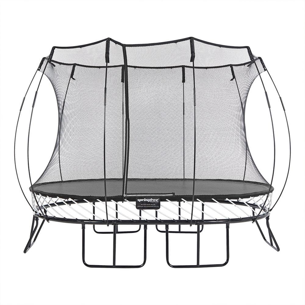 Black Medium Oval Springless Trampoline with Safety Enclosure