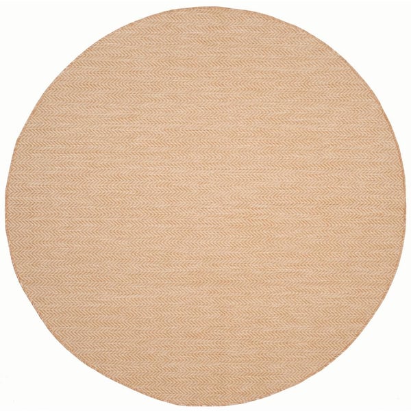 Safavieh Outdoor CY8022-03012 Courtyard Natural / Cream Rug - 10' x 10' Round