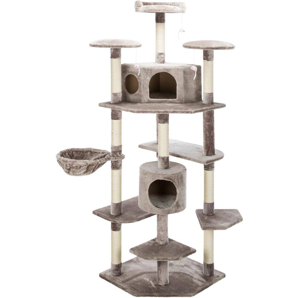 TRIXIE Roma Cat Tower XL, Gray 44734 - The Home Depot