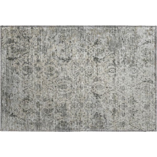 Mayfield Premium Machine Washable Abstract AMF2359 Beige 2 ft. x 3 ft. Accent Rug