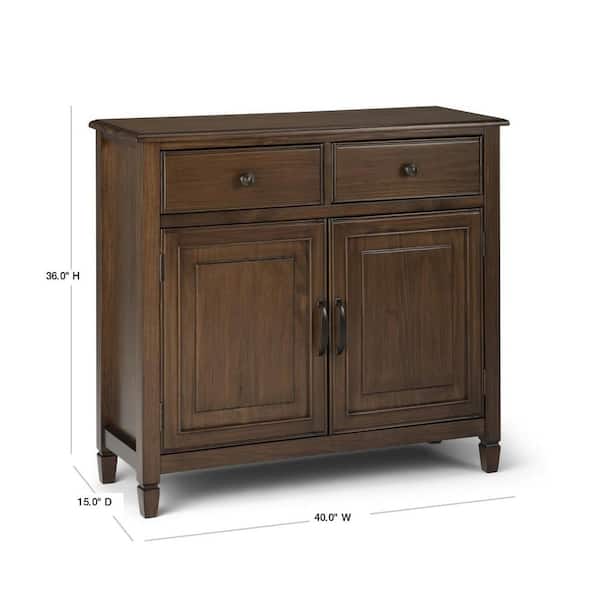 Brooklyn Max Somerset Solid Wood 40 Inch Wide Traditional Entryway Storage Cabinet In Rustic Natural Aged Brown Bmcon 04rnab The Home Depot Max Somerset Solid Wood 40 Inch Wide, 40 Inch Cabinets