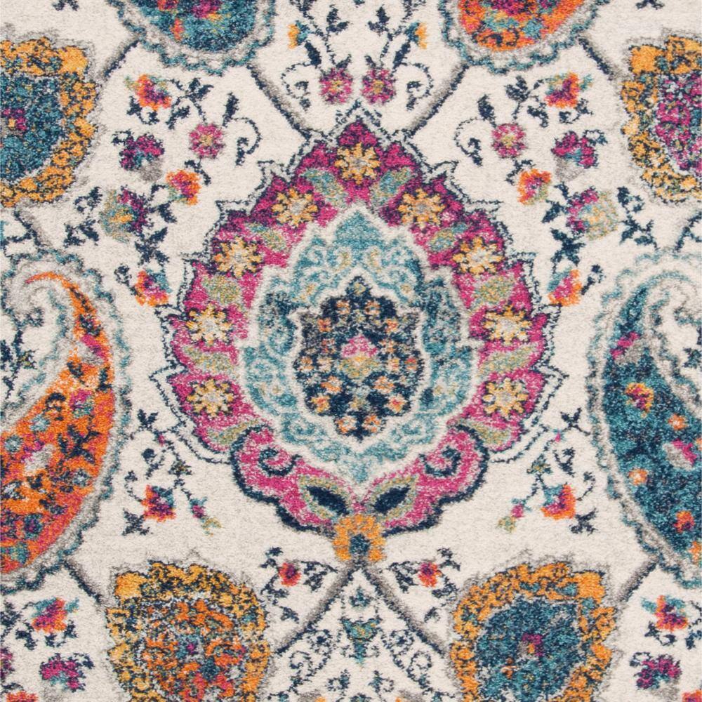 Madison Cream and Multicolor 8' x 10' Synthetic Area Rug