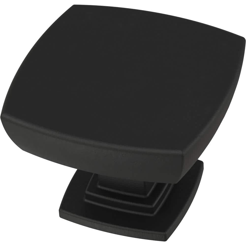 Liberty Webber 1 38 In 35 Mm Matte Black Square Cabinet Knob