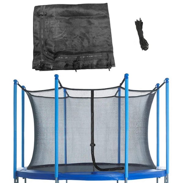 Upper Bounce Machrus Trampoline Enclosure Net for 14 ft. Round Frames with Adjustable Straps Using 8 Poles or 4 Arches Net Only
