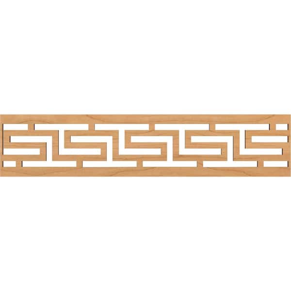 Ekena Millwork Tulum Fretwork 0.375 in. D x 46.75 in. W x 10 in. L Maple Wood Panel Moulding