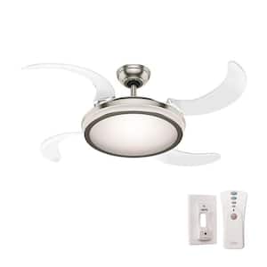 Fanaway 48 in. Indoor Brushed Chrome Ceiling Fan with Light with Remote Control