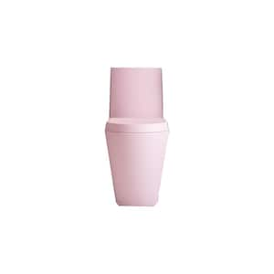 1-Piece 1.1/1.6 GPF Dual Flush Elongated Toilet in Pink with Soft Closing Seat