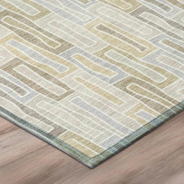 Chantille Machine Washable Indoor/Outdoor Abstract ACN3054 Ivory 10 ft. x 14 ft. Area Rug