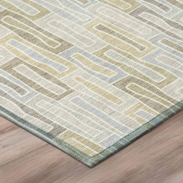 Chantille Machine Washable Indoor/Outdoor Abstract ACN3054 Ivory 9 ft. x 12 ft. Area Rug