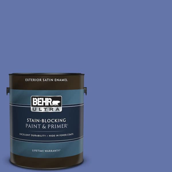 BEHR ULTRA 1 gal. #600B-6 Sudden Sapphire Satin Enamel Exterior Paint & Primer