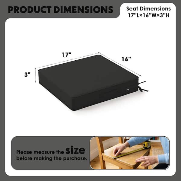 Kimunuk 17 in. x 16 in. x 3 in. (2-Pack) Square Outdoor Patio