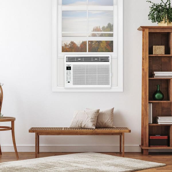 6000 BTU Window Air Conditioner, Fan and Dehumidifier, 250 sq. ft., Remote Control, Easy-to-Use, Reusable Filter