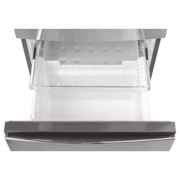 Ge 11 9 Cu Ft Built In Bottom Freezer Refrigerator In Stainless Steel Counter Depth Gle12hspss The Home Depot