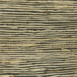 Falkirk Elgin Black Cream Natural Grasscloth Wallpaper (Covers 54 sq. ft.)