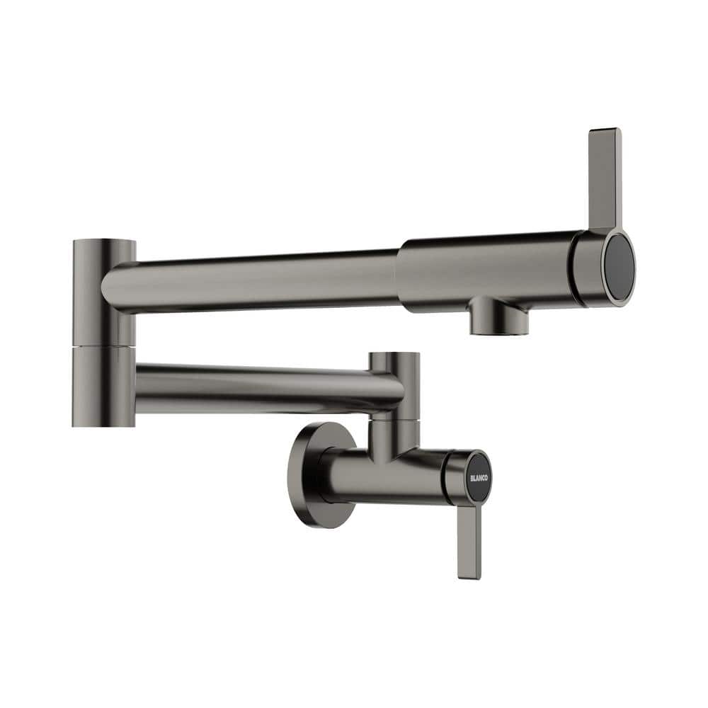 Culina II Wall Mounted Pot Filler in Satin Dark Steel