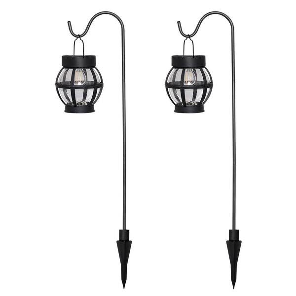 Westinghouse Solar Black Outdoor Integrated LED Landscape Path Light (2-Pack)