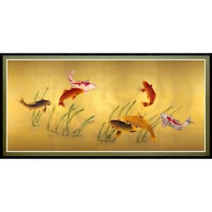 18 in. x 35 in. "Seven Lucky Fish" Canvas Wall Art