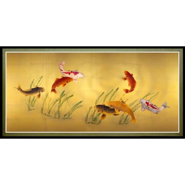 Art Factory Feng Shui Koi Fish Painting 36(W) x24(H) 