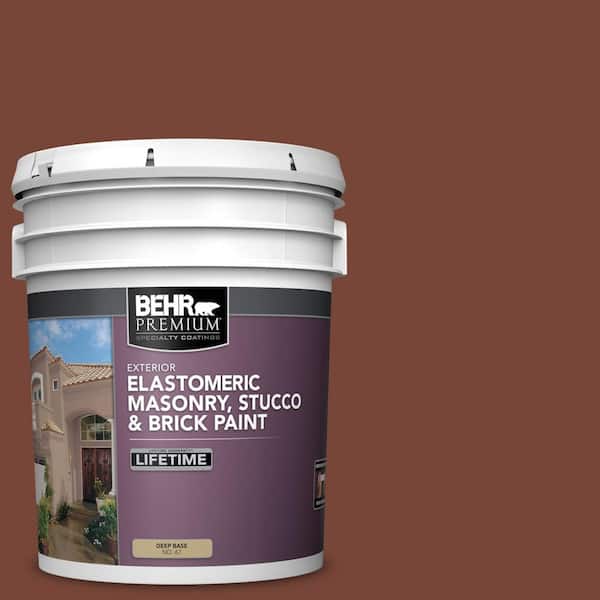 5 gal. #S200-7 Earth Fired Red Elastomeric Masonry, Stucco and Brick Exterior Paint