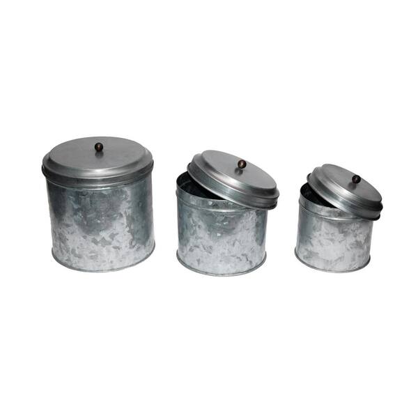 Aoibox 3-Piece Metal Canister Set with Ball Knob SNPH003IN056 - The ...