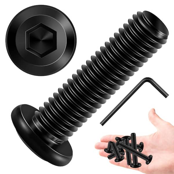 M8 x 30 mm Black Oxide Stainless Steel Hex Button Head Socket Screw (20-Pack)