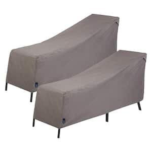 Garrison 65 in. L x 28 in. W x 29 in. H Patio Chaise Lounge Cover, Waterproof, Heather Gray (2-Pack)
