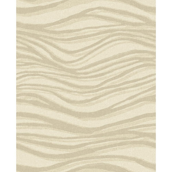 SCOTT LIVING Chorus Gold Wave Strippable Non Woven Wallpaper