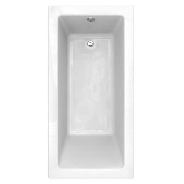 American Standard Studio 72 in. x 36 in. Acrylic Rectangular Drop-In Soaking Bathtub with Reversible Drain in White