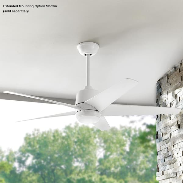 Mena 54 in. White Color Changing Integrated LED Indoor/Outdoor Matte White Ceiling Fan with Light Kit and Remote Control
