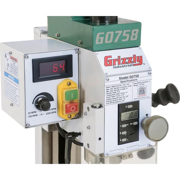 Grizzly Industrial 6 in. x 20 in. Variable-Speed Mill/Drill Press