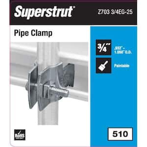 3/4 in. Strut Fitting Universal Strut Pipe Clamp - Silver Galvanized